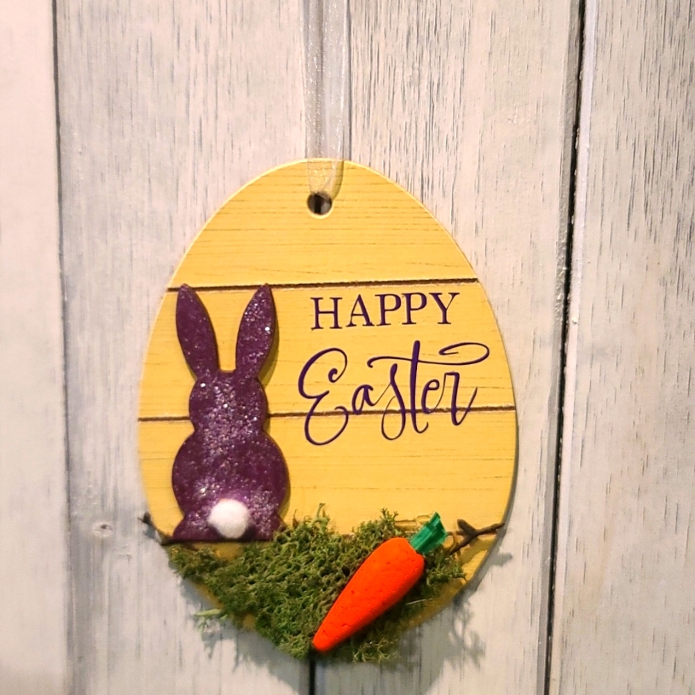 Easter Sign with Ribbon - Mailable- Great wall hanging or Easter card gi…